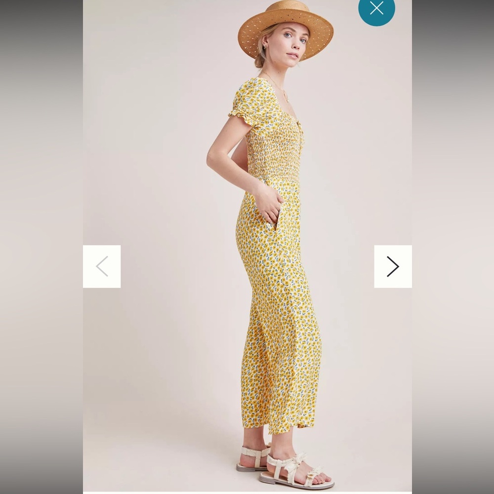 Faithfull Laszlo Smocked Jumpsuit Size 2